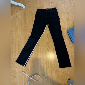 JEN7, 7 for All Mankind, Black Slim Straight Jeans
